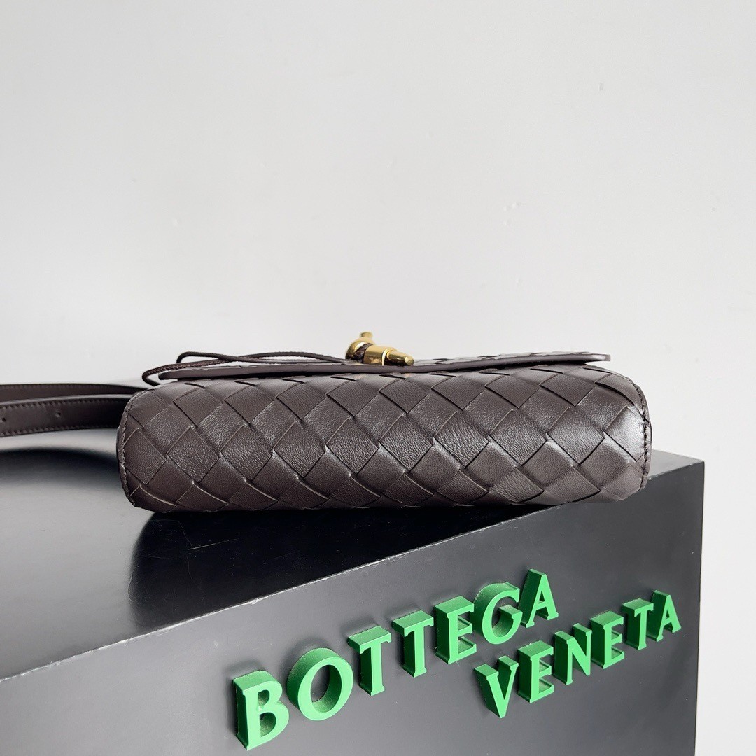 Bottega Veneta Mini Andiamo Cross-Body Bag in Fondant Intrecciato Lambskin 634