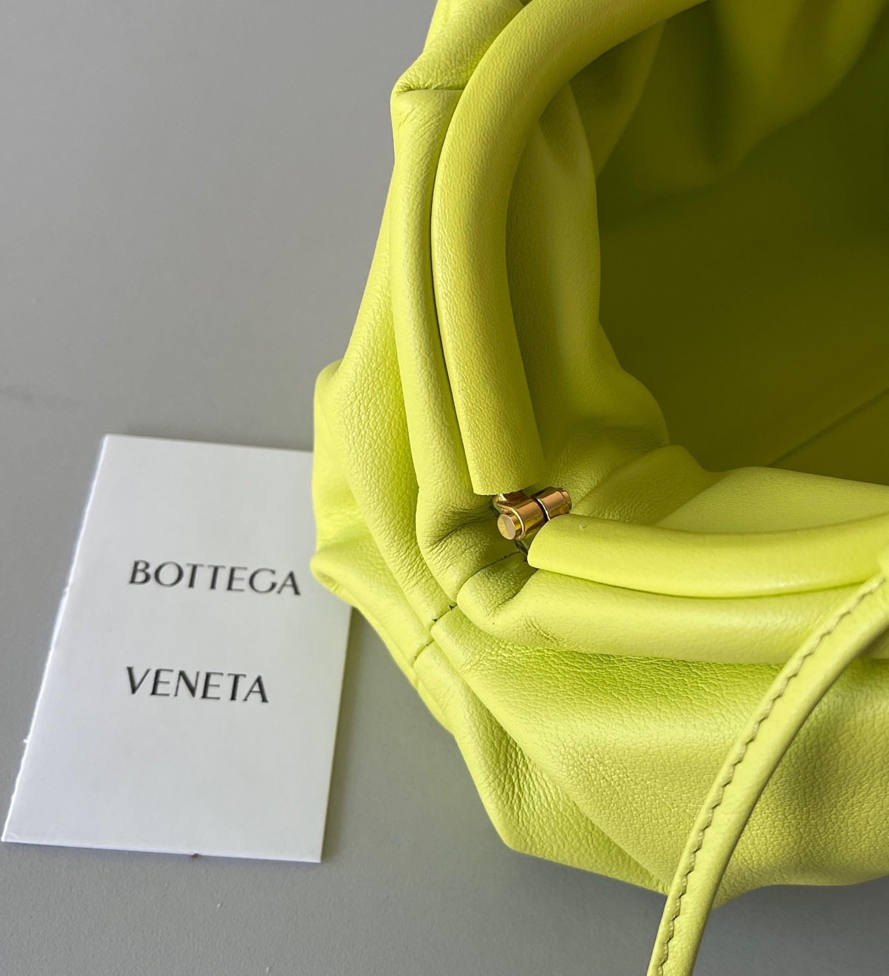 Bottega Veneta Mini Pouch Bag In Kiwi Calfskin 696