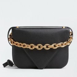 Bottega Veneta Mount Medium Envelope Bag In Black Leather 721