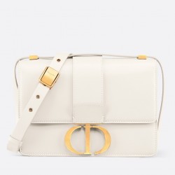 Dior 30 Montaigne Shoulder Bag In White Calfskin 206