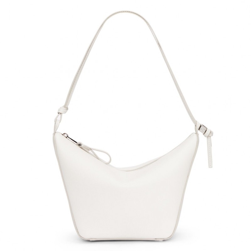 Loewe Mini Hammock Hobo Bag in White Calfskin 333