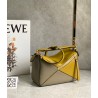 Loewe Puzzle Small Bag In Ochre/White/Taupe Calfskin 354