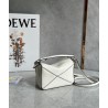 Loewe Puzzle Mini Bag In White Grained Calfskin  384