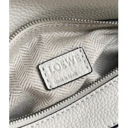 Loewe Puzzle Mini Bag In White Grained Calfskin  384