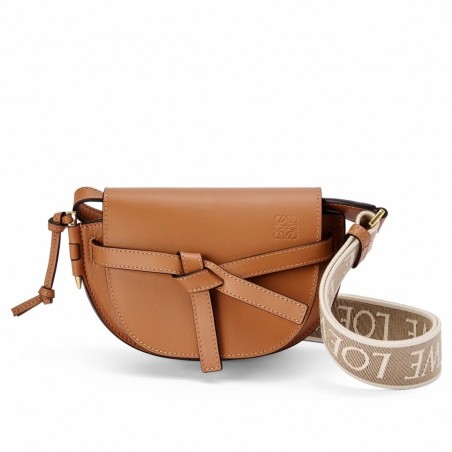 Loewe Mini Gate Dual Bag In Tan Calfskin 692