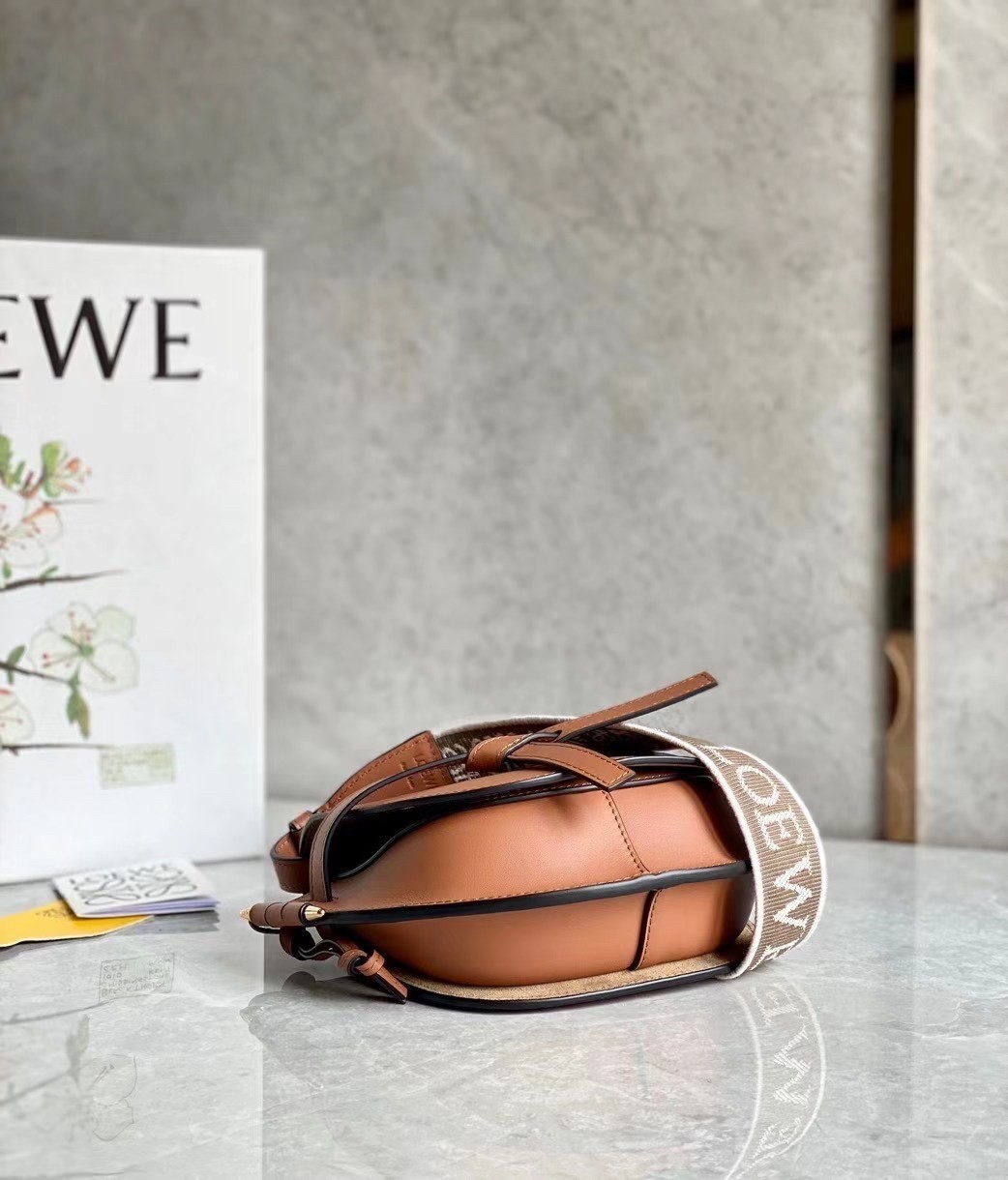 Loewe Mini Gate Dual Bag In Tan Calfskin 692