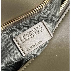 Loewe Puzzle Edge Small Bag In Khaki Green Satin Calfskin 732