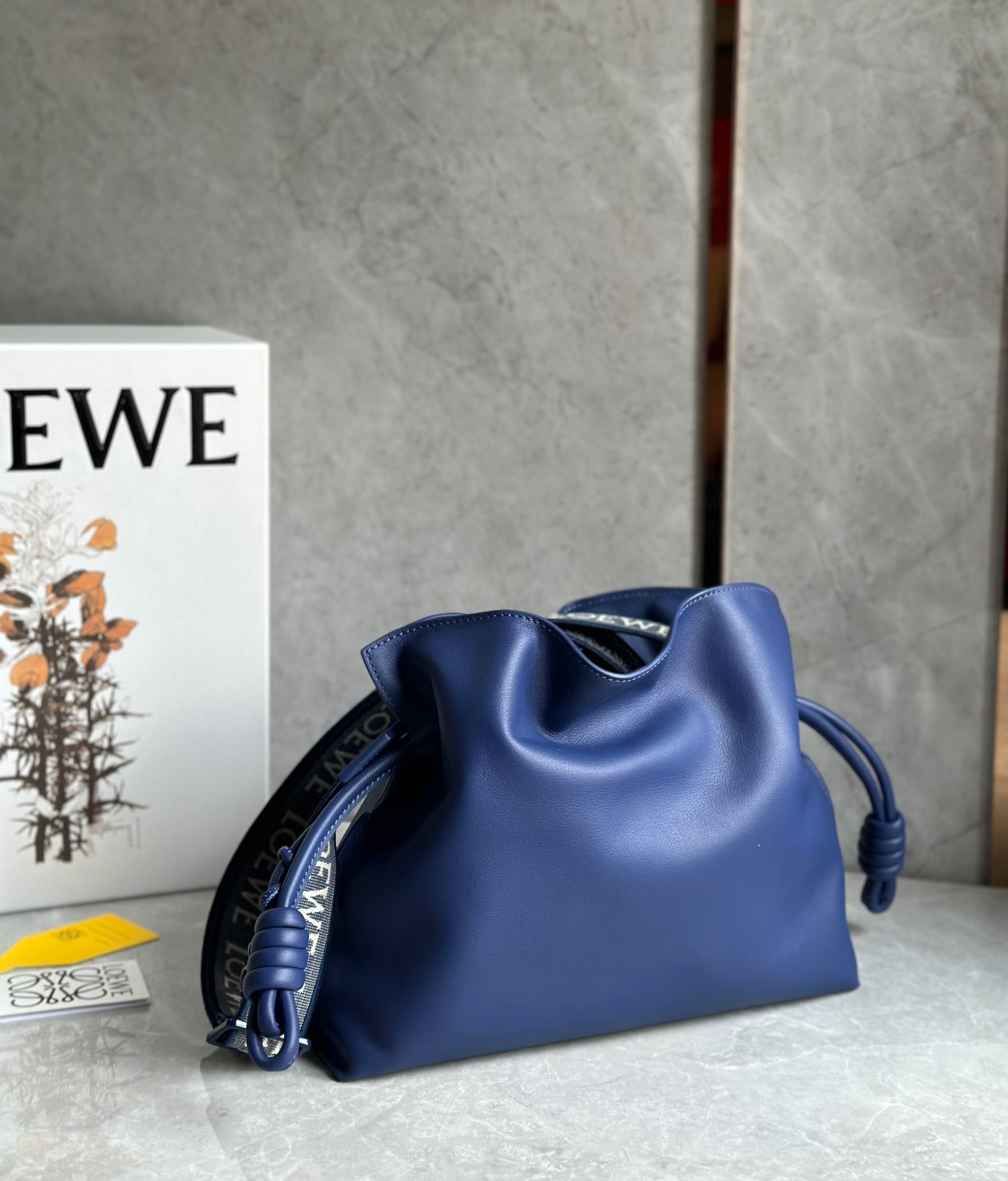 Loewe Flamenco Clutch Bag In Dark Purple Leather  277