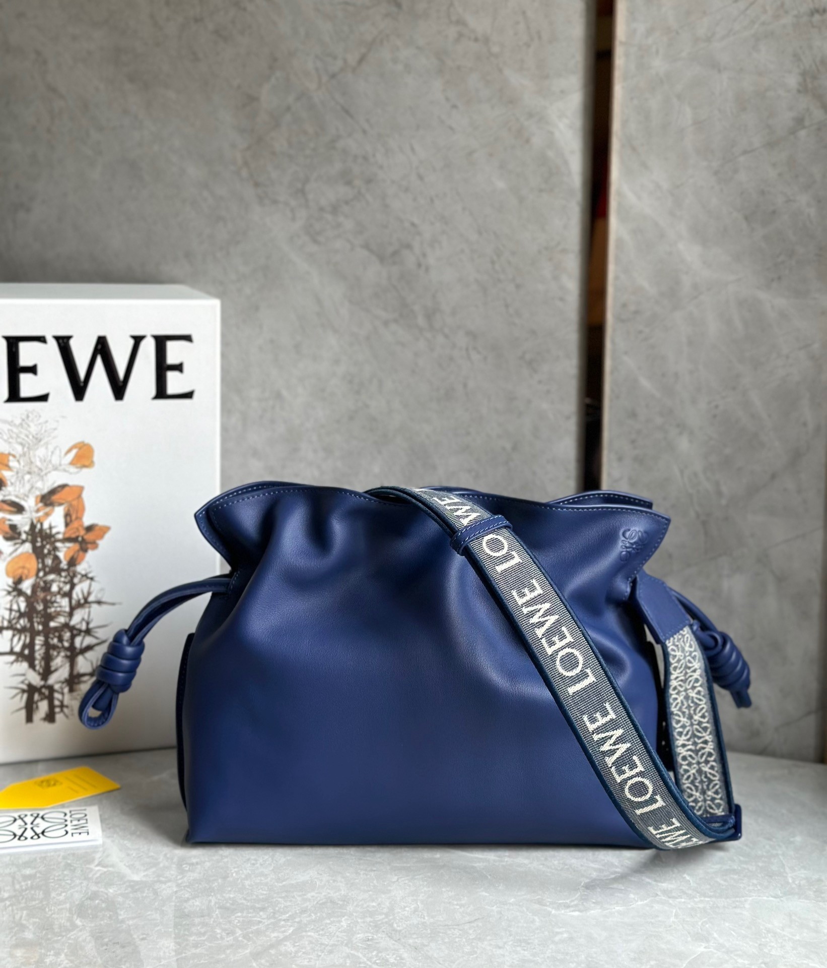 Loewe Flamenco Clutch Bag In Dark Purple Leather  277