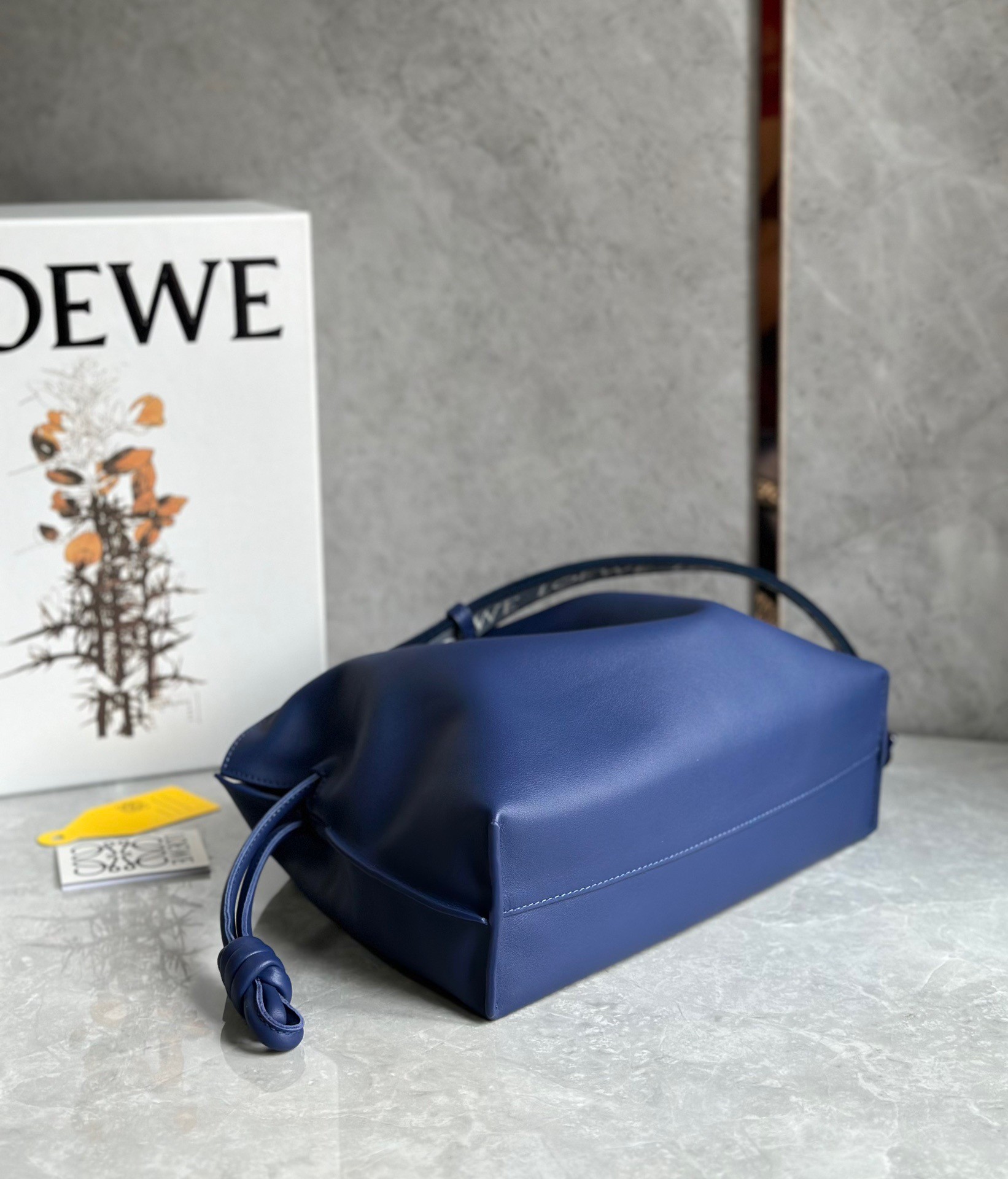 Loewe Flamenco Clutch Bag In Dark Purple Leather  277