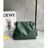 Loewe Flamenco Clutch Bag in Bottle Green Nappa Calfskin  315