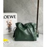 Loewe Flamenco Clutch Bag in Bottle Green Nappa Calfskin  315