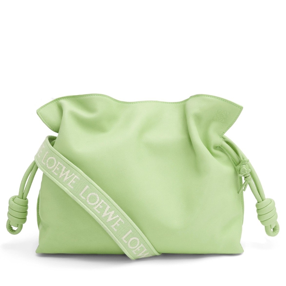 Loewe Flamenco Clutch Bag In Lime Green Leather 383