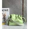 Loewe Flamenco Clutch Bag In Lime Green Leather 383