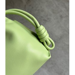 Loewe Flamenco Clutch Bag In Lime Green Leather 383