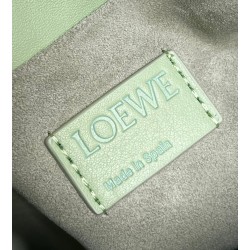 Loewe Flamenco Clutch Bag In Lime Green Leather 383