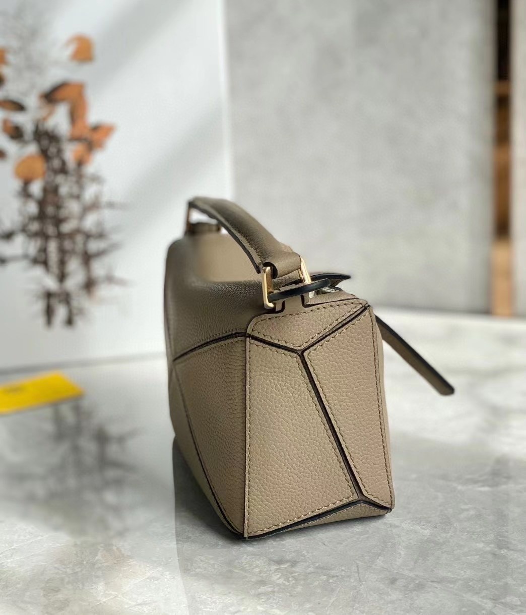 Loewe Puzzle Mini Bag In Sandy Grained Calfskin 412