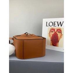 Loewe Mini Hammock Drawstring Bag In Brown Calfskin 339