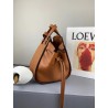 Loewe Mini Hammock Drawstring Bag In Brown Calfskin 339