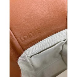 Loewe Mini Hammock Drawstring Bag In Brown Calfskin 339