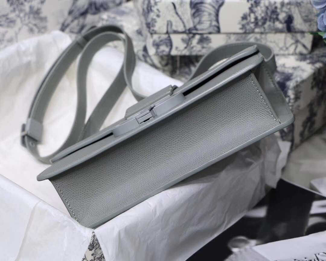 Dior 30 Montaigne Bag In Grey Ultra Matte Grained Calfskin 246