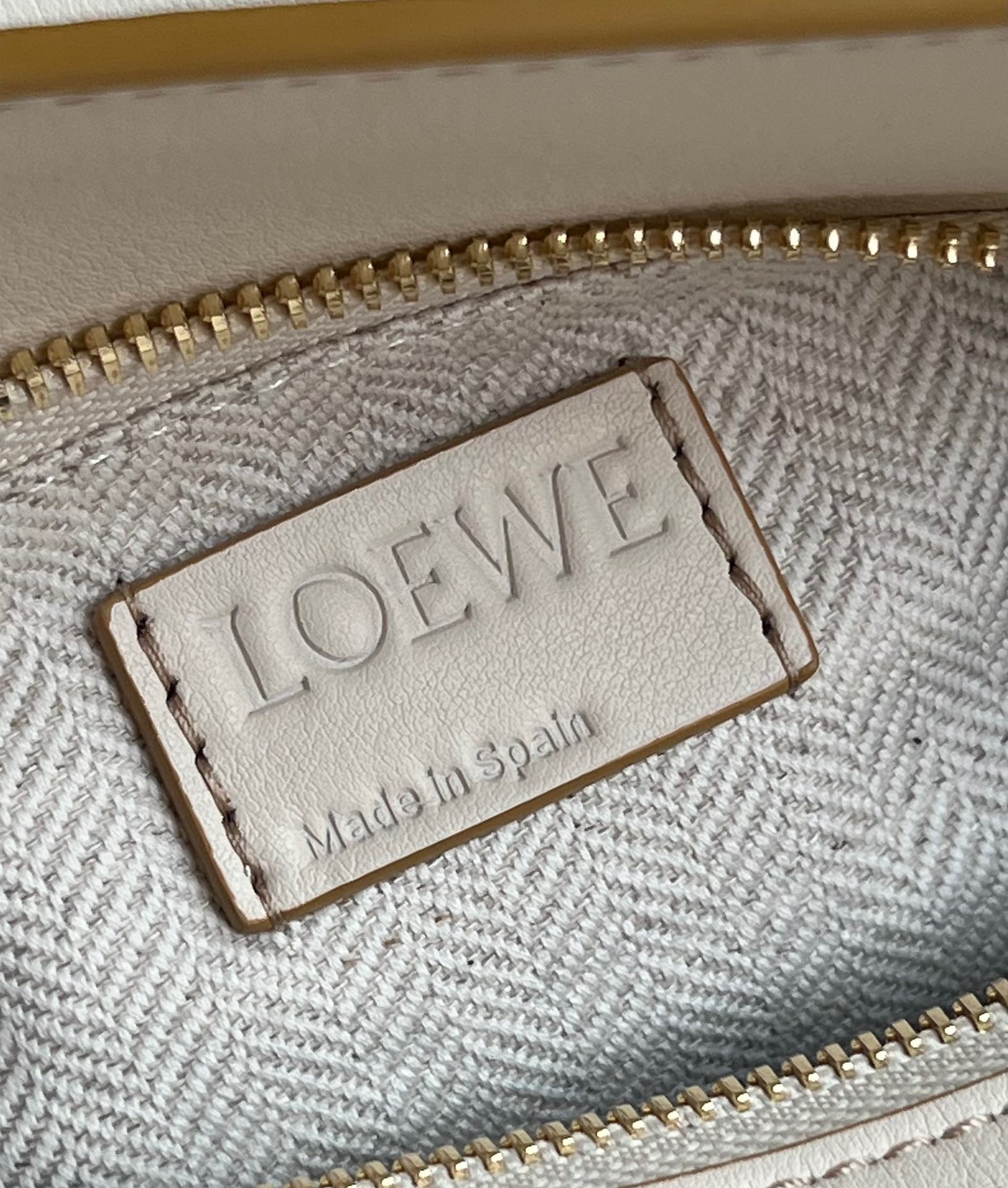 Loewe Puzzle Small Bag in Multicolor Angora and Beige Calfskin 298