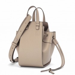 Loewe Mini Hammock Drawstring Bag In Sand Calfskin 399