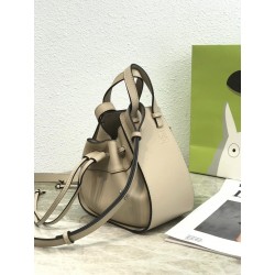 Loewe Mini Hammock Drawstring Bag In Sand Calfskin 399