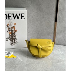 Loewe Gate Dual Mini Bag in Yellow Calfskin 634