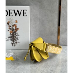 Loewe Gate Dual Mini Bag in Yellow Calfskin 634