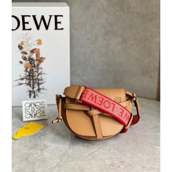 Loewe Mini Gate Dual Bag In Brown Calfskin 725