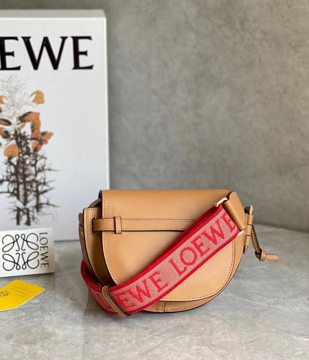 Loewe Mini Gate Dual Bag In Brown Calfskin 725