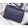 Dior 30 Montaigne Bag In Indigo Blue Matte Grained Calfskin 948