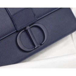 Dior 30 Montaigne Bag In Indigo Blue Matte Grained Calfskin 948