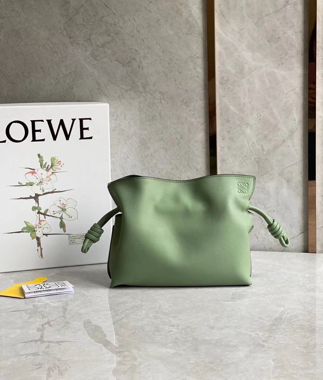 Loewe Flamenco Mini Clutch In Rosemary Nappa Leather 772