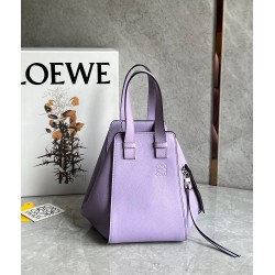 Loewe Compact Hammock Bag in Light Mauve Grained Calfskin 937