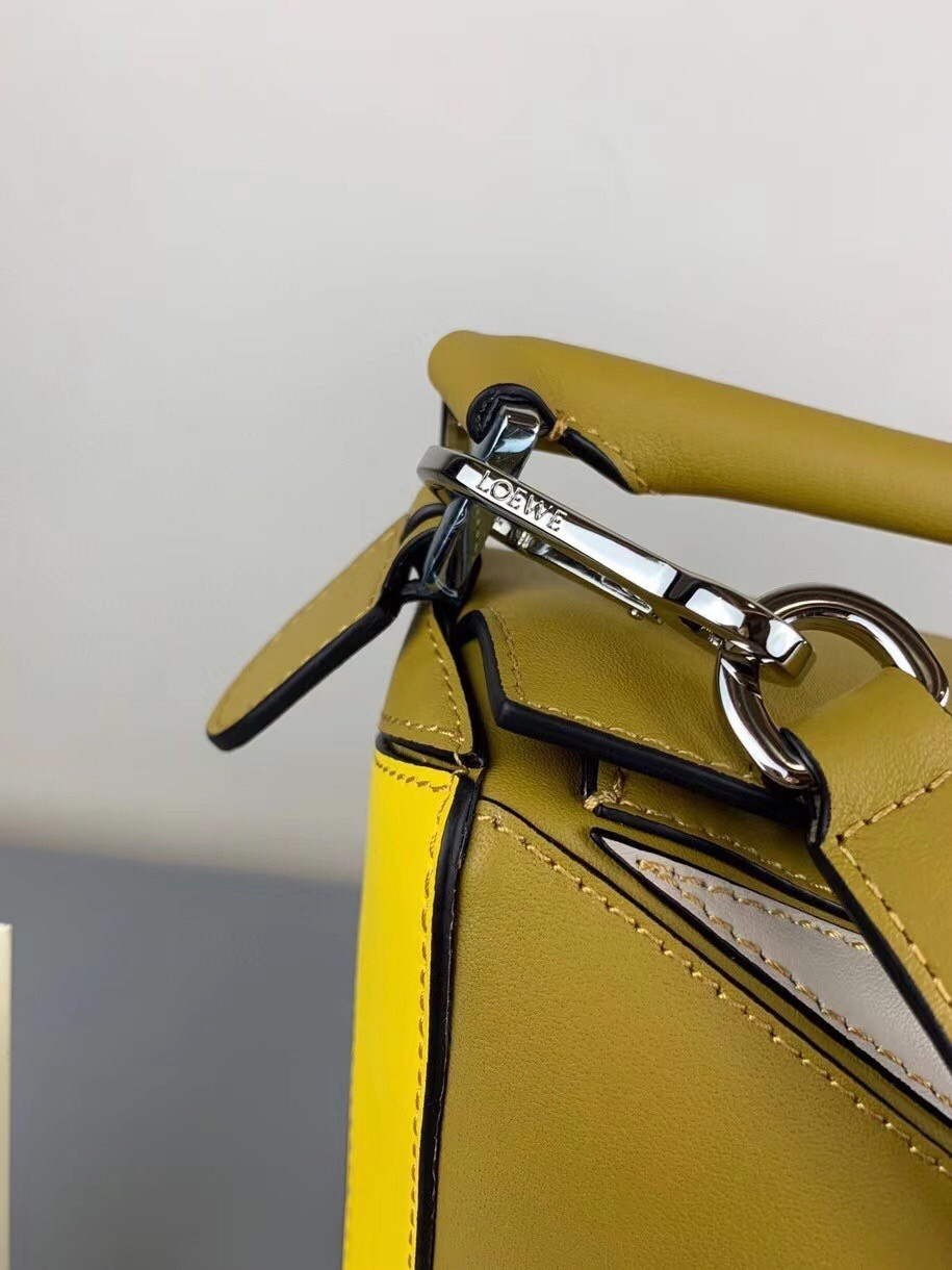 Loewe Small Puzzle Bag In Ochre/Yellow/Beige Calfskin 001