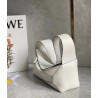 Loewe Puzzle Hobo Bag In White Nappa Calfskin 076