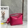 Loewe Puzzle Edge Small Bag In Ruby Red Satin Calfskin 124