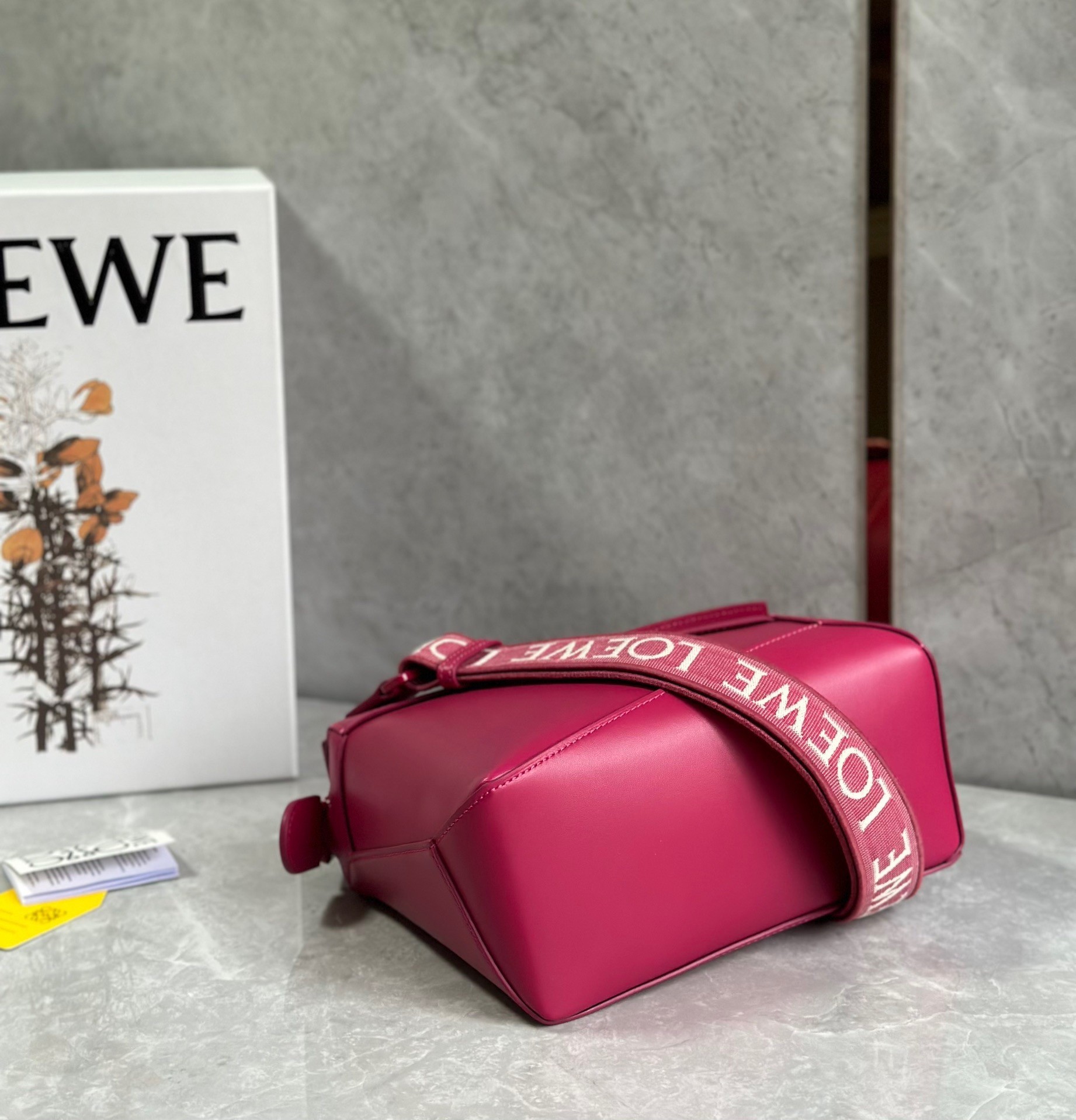 Loewe Puzzle Edge Small Bag In Ruby Red Satin Calfskin 124