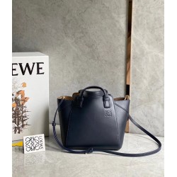 Loewe Hammock Nugget Bag In Navy Blue Calfskin 421