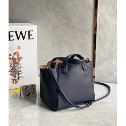 Loewe Hammock Nugget Bag In Navy Blue Calfskin 421