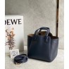 Loewe Hammock Nugget Bag In Navy Blue Calfskin 421