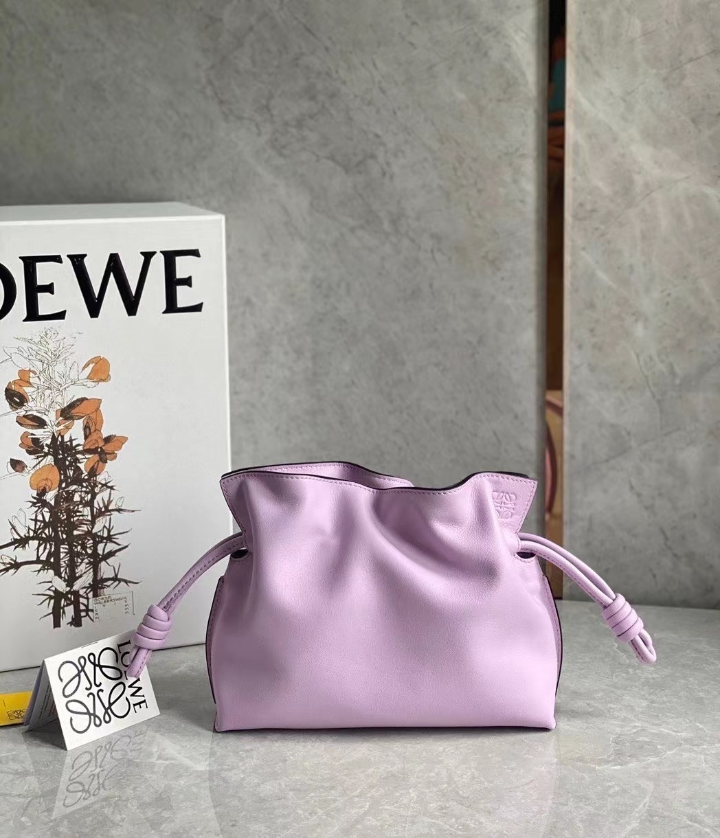 Loewe Flamenco Mini Clutch In Bloom Orchid Nappa Leather 456