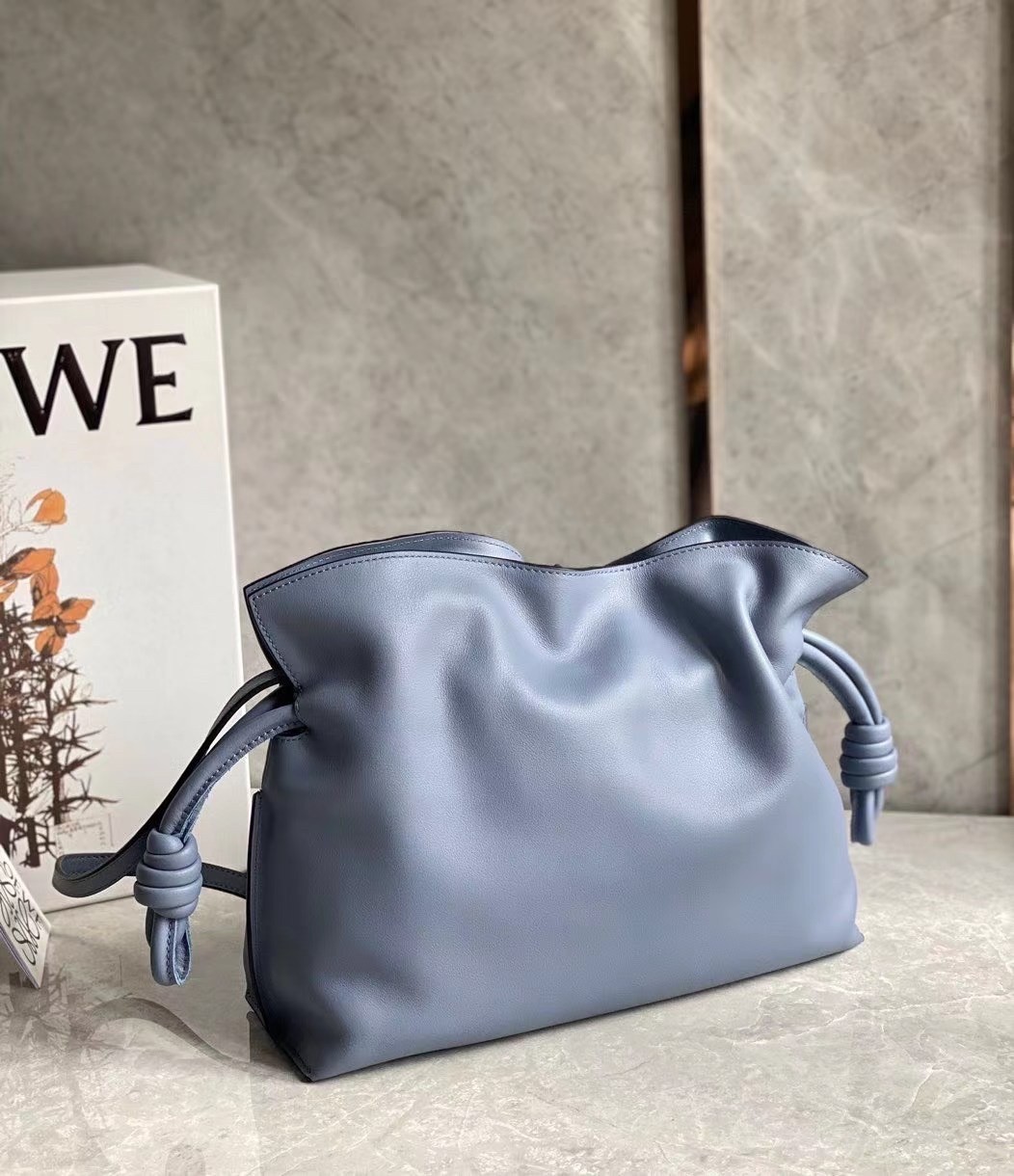 Loewe Flamenco Clutch In Atlantic Blue Nappa Leather 550