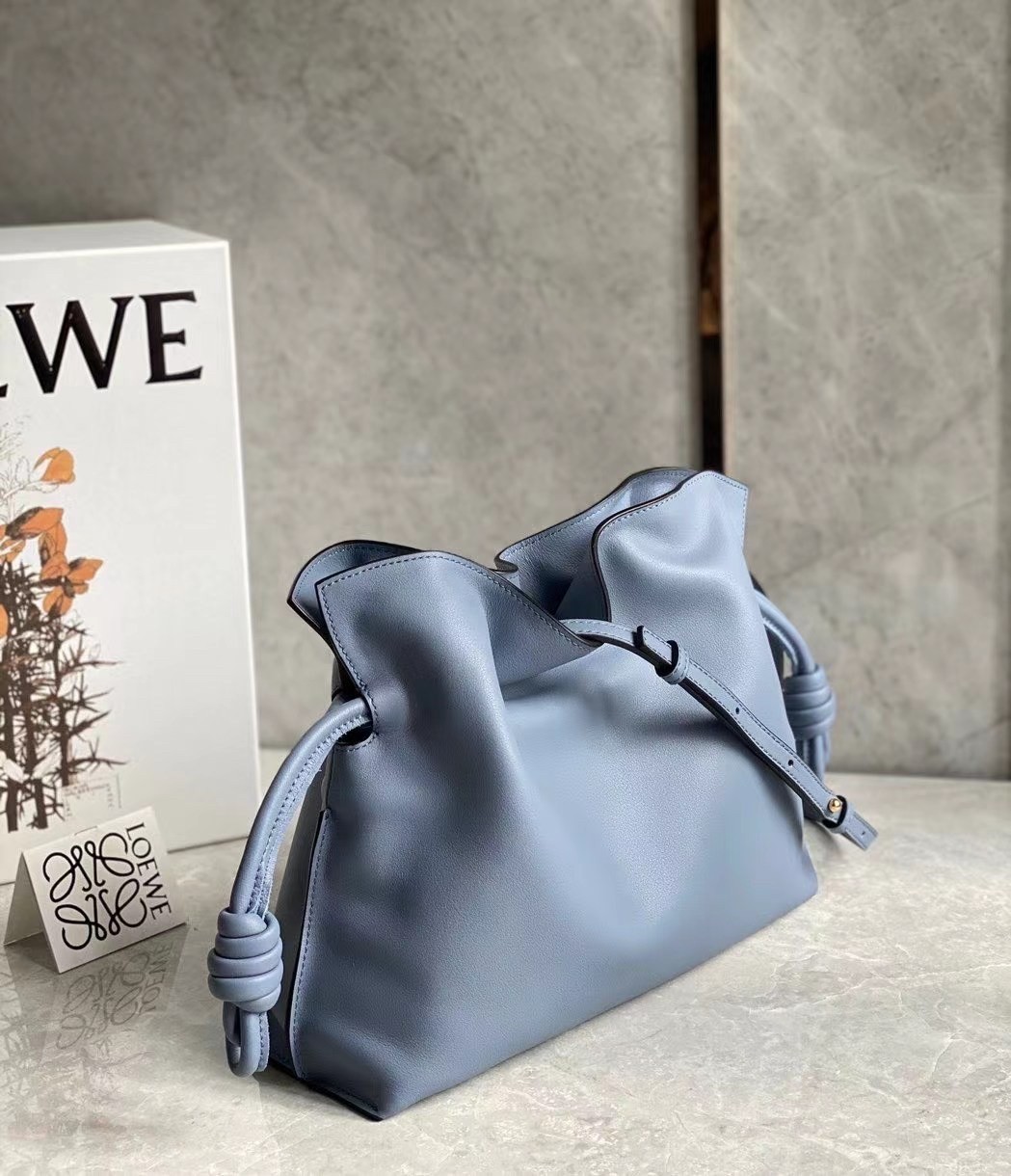 Loewe Flamenco Clutch In Atlantic Blue Nappa Leather 550