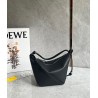 Loewe Mini Hammock Hobo Bag in Black Calfskin 009