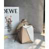 Loewe Puzzle Small Bag in Multicolour Warm Desert and White Calfskin 040