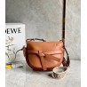 Loewe Small Gate Bag In Tan Calfskin and Jacquard 113