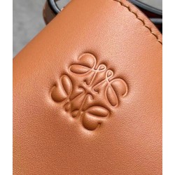 Loewe Small Gate Bag In Tan Calfskin and Jacquard 113